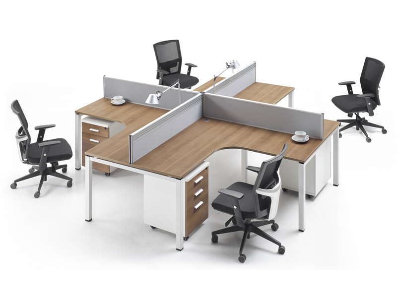 LQ-CD0828 L Shape 4 Person Workstation